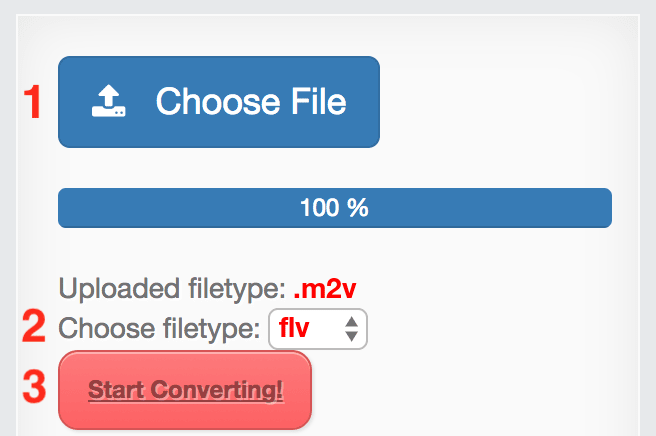 How to convert M2V files online to FLV